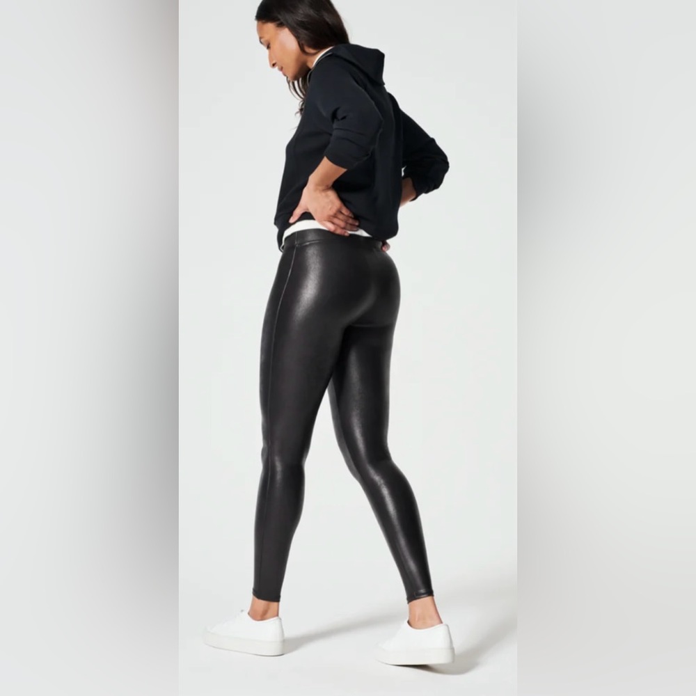 Spanx Women’s Faux Black Leather Legging Sz. S/P